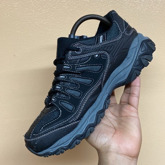 Skechers After Burn Memory Fit Sneakers “Black Charcoal” - Picture 9 of 16
